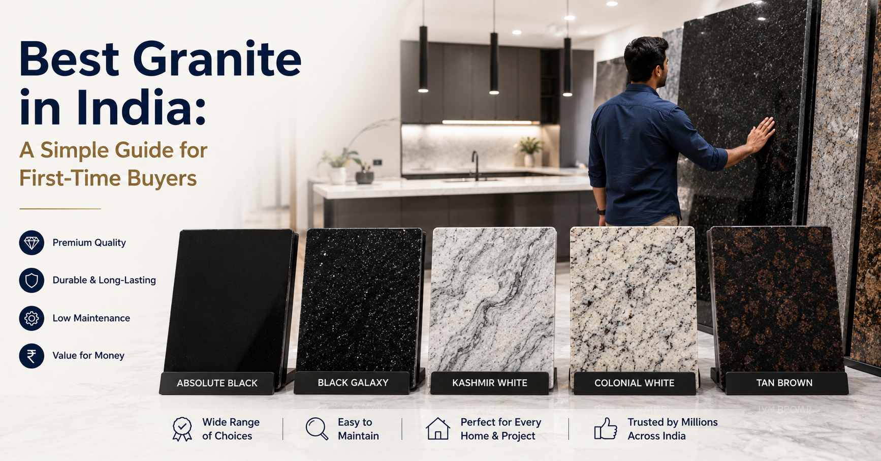 Choosing the best granite in India for residential projects